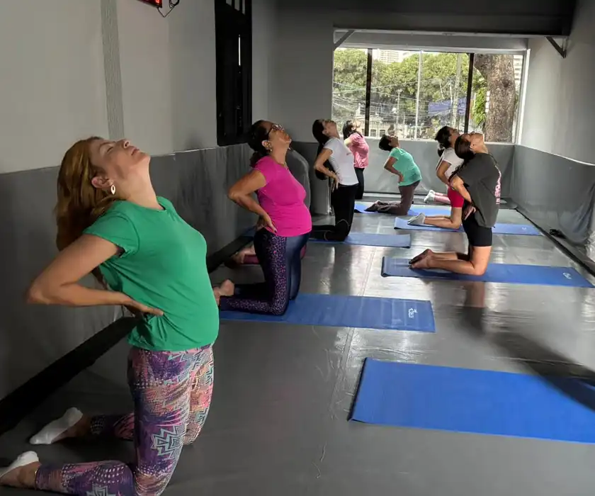 Aula de Yoga no Instituto de Lutas